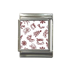 Red And White Christmas Breakfast  Italian Charm (13mm)