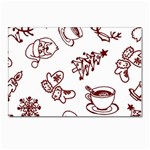 Red And White Christmas Breakfast  Postcards 5  x 7  (Pkg of 10) Front