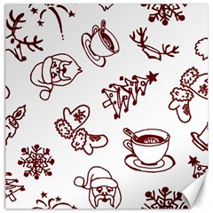 Red And White Christmas Breakfast  Canvas 12  X 12  by ConteMonfrey