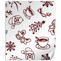 Red And White Christmas Breakfast  Canvas 20  x 24 