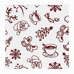 Red And White Christmas Breakfast  Medium Glasses Cloth