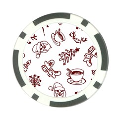 Red And White Christmas Breakfast  Poker Chip Card Guard