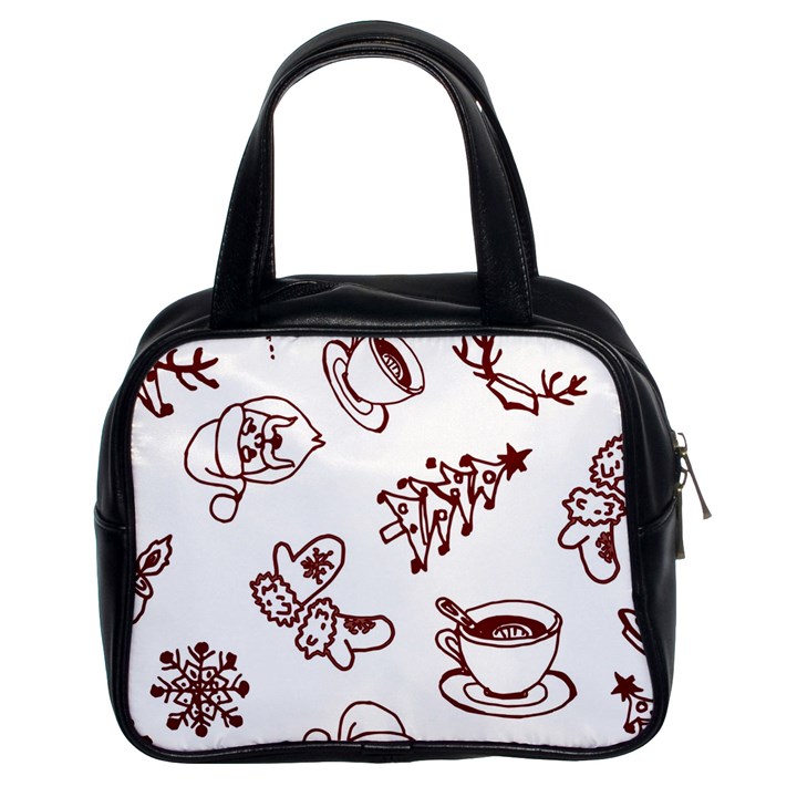 Red And White Christmas Breakfast  Classic Handbag (Two Sides)