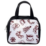 Red And White Christmas Breakfast  Classic Handbag (Two Sides) Back