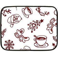 Red And White Christmas Breakfast  Fleece Blanket (Mini)