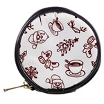 Red And White Christmas Breakfast  Mini Makeup Bag Back