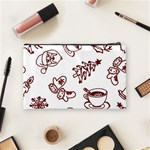 Red And White Christmas Breakfast  Cosmetic Bag (Medium) Back