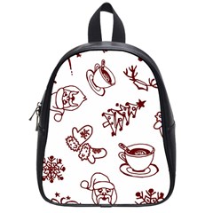 Red And White Christmas Breakfast  School Bag (small) by ConteMonfrey