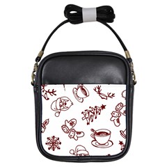 Red And White Christmas Breakfast  Girls Sling Bag