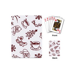 Red And White Christmas Breakfast  Playing Cards Single Design (Mini)