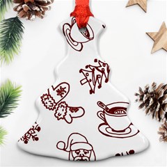 Red And White Christmas Breakfast  Christmas Tree Ornament (Two Sides)