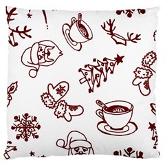 Red And White Christmas Breakfast  Large Cushion Case (One Side)