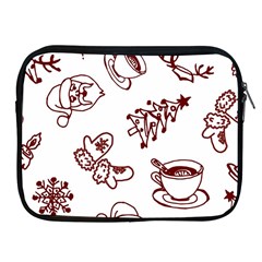 Red And White Christmas Breakfast  Apple iPad 2/3/4 Zipper Cases