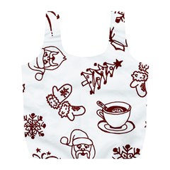 Red And White Christmas Breakfast  Full Print Recycle Bag (L)