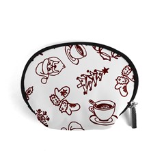 Red And White Christmas Breakfast  Accessory Pouch (Small)