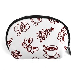 Red And White Christmas Breakfast  Accessory Pouch (Large)