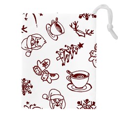 Red And White Christmas Breakfast  Drawstring Pouch (5XL)