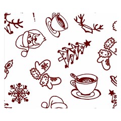 Red And White Christmas Breakfast  Premium Plush Fleece Blanket (Small)