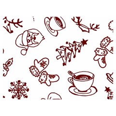 Red And White Christmas Breakfast  Premium Plush Fleece Blanket (Extra Small)