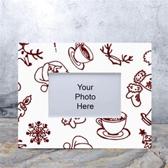 Red And White Christmas Breakfast  White Tabletop Photo Frame 4 x6  by ConteMonfrey