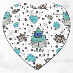 Little Cow Christmas  Jigsaw Puzzle (heart) by ConteMonfrey