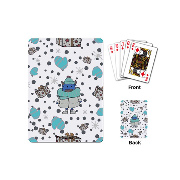 Little Cow Christmas  Playing Cards Single Design (Mini)