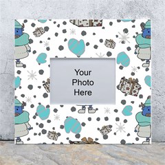 Little Cow Christmas  White Wall Photo Frame 5  X 7  by ConteMonfrey