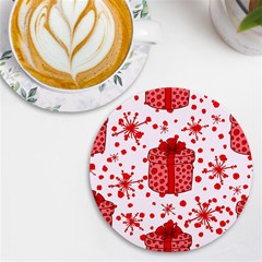 Cute Gift Boxes Uv Print Round Tile Coaster by ConteMonfrey