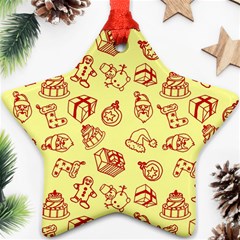 Bw Christmas Icons   Star Ornament (two Sides) by ConteMonfrey