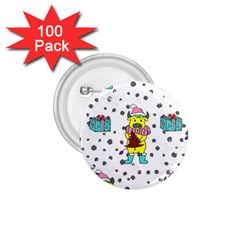 Little Bull Wishes You A Merry Christmas  1.75  Buttons (100 pack) 