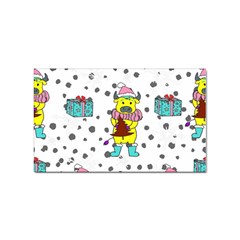 Little Bull Wishes You A Merry Christmas  Sticker Rectangular (100 pack)