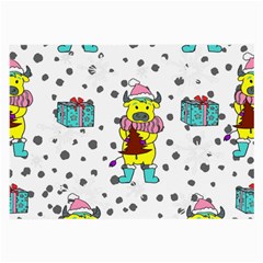 Little Bull Wishes You A Merry Christmas  Large Glasses Cloth (2 Sides)