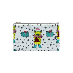 Little Bull Wishes You A Merry Christmas  Cosmetic Bag (Small)