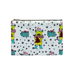 Little Bull Wishes You A Merry Christmas  Cosmetic Bag (Medium)