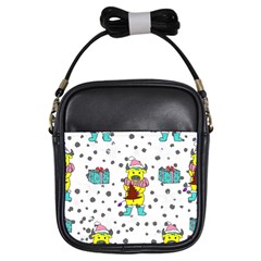 Little Bull Wishes You A Merry Christmas  Girls Sling Bag