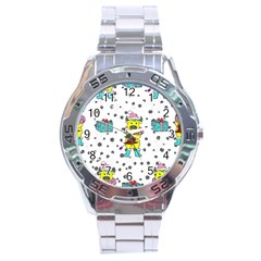 Little Bull Wishes You A Merry Christmas  Stainless Steel Analogue Watch