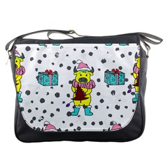 Little Bull Wishes You A Merry Christmas  Messenger Bag