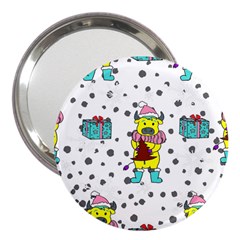 Little Bull Wishes You A Merry Christmas  3  Handbag Mirrors