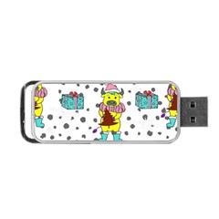 Little Bull Wishes You A Merry Christmas  Portable USB Flash (One Side)