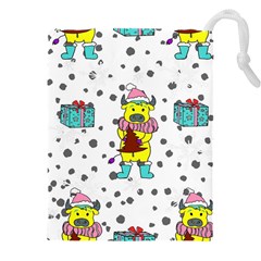 Little Bull Wishes You A Merry Christmas  Drawstring Pouch (4XL)