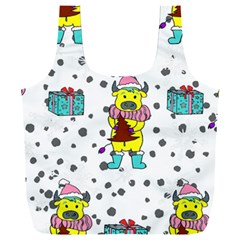 Little Bull Wishes You A Merry Christmas  Full Print Recycle Bag (xxxl)