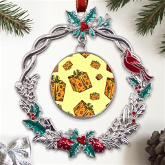 I Wish You All The Gifts Metal X mas Wreath Holly Leaf Ornament by ConteMonfrey