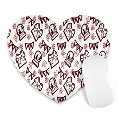 Signs Of Christmas Time  Heart Mousepad by ConteMonfrey