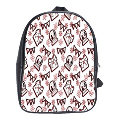 Signs Of Christmas Time  School Bag (large) by ConteMonfrey