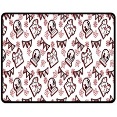 Signs Of Christmas Time  Two Sides Fleece Blanket (medium) by ConteMonfrey