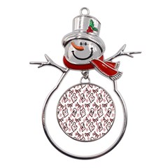 Signs Of Christmas Time  Metal Snowman Ornament