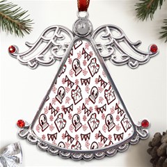 Signs Of Christmas Time  Metal Angel With Crystal Ornament by ConteMonfrey