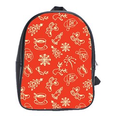 Green Christmas Breakfast   School Bag (xl) by ConteMonfrey