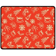 Green Christmas Breakfast   Two Sides Fleece Blanket (medium) by ConteMonfrey