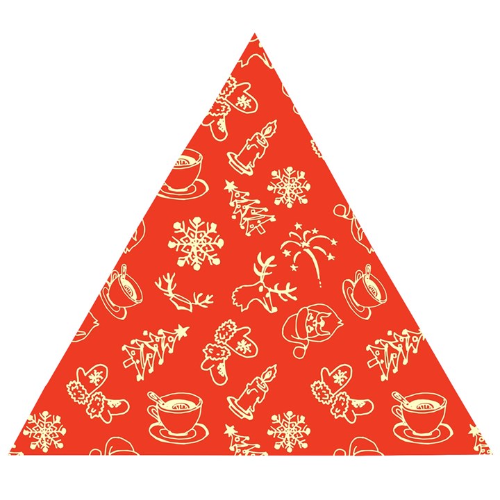 Green Christmas Breakfast   Wooden Puzzle Triangle